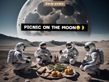 Picnic on the Moon with Baby Bear