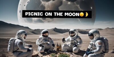 Picnic on the Moon with Baby Bear